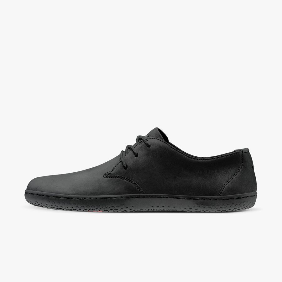 Black Men's Vivobarefoot Ra II Work Shoes | Philippines 0117DFMN